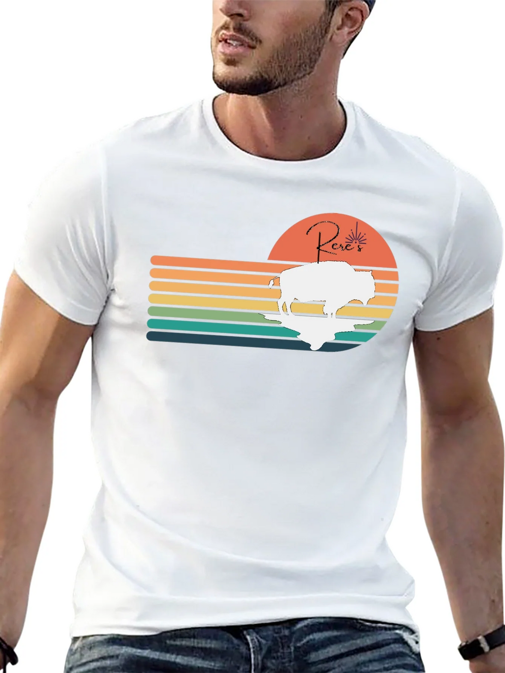 Retro Buffalo Sunset T-Shirt product image 12