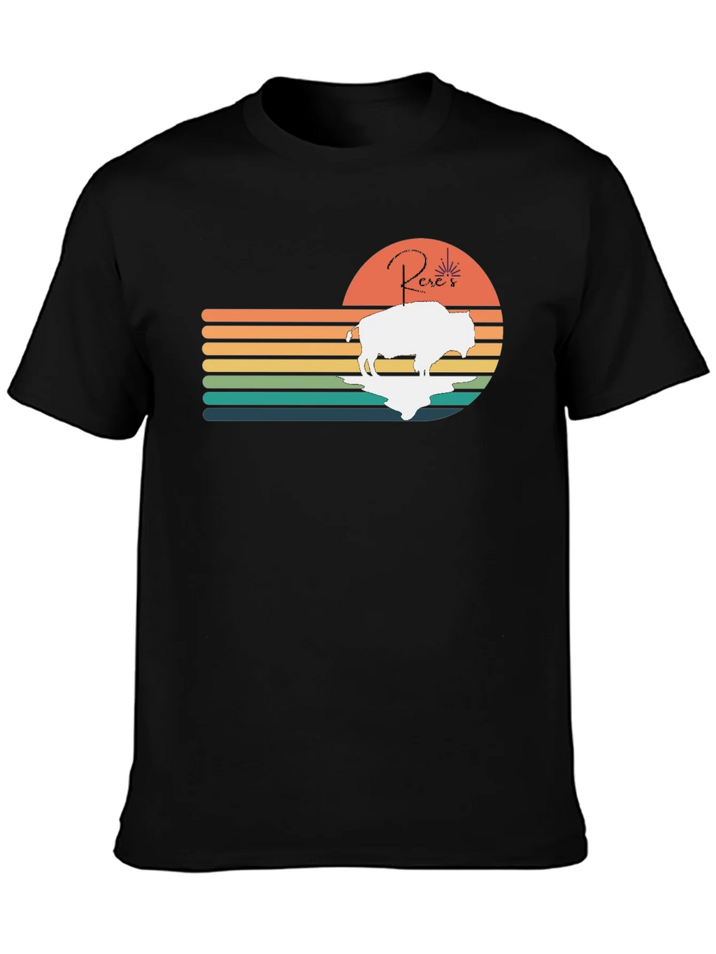 Retro Buffalo Sunset T-Shirt product image 3