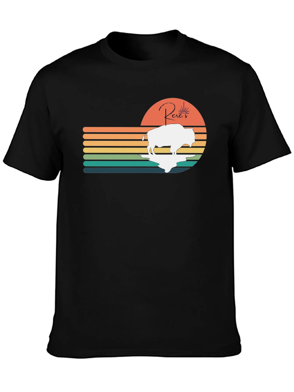 Retro Buffalo Sunset T-Shirt product image 3