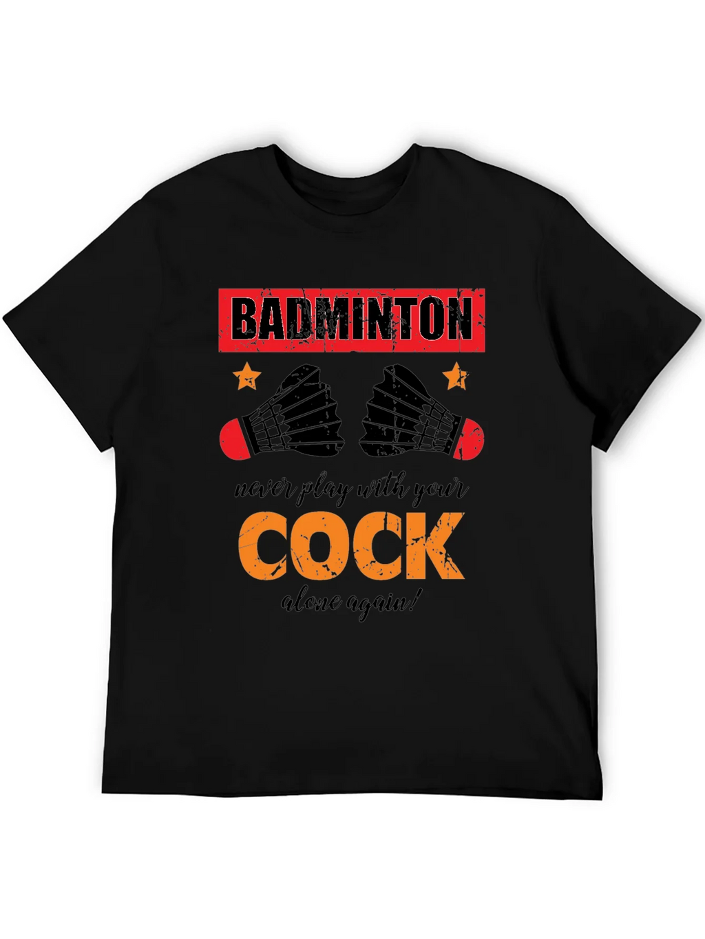 Funny Badminton T-Shirt - Cock Design product image 5