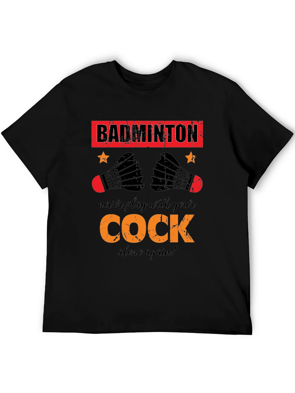 Funny Badminton T-Shirt - Cock Design product image 5