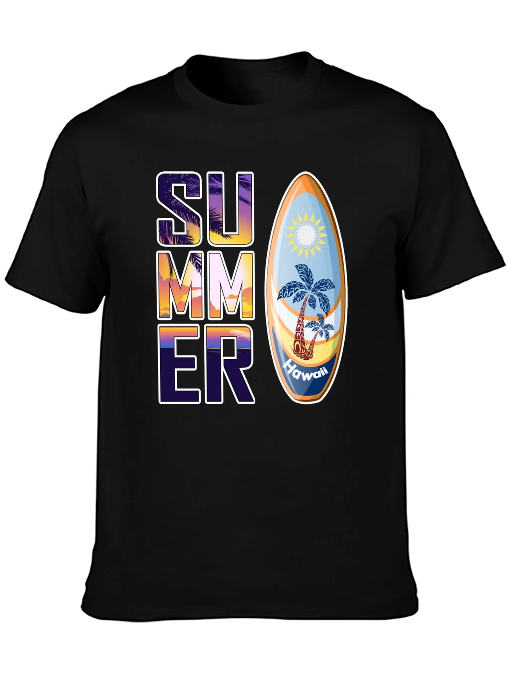Summer Hawaii Surfboard Graphic T-Shirt product image 6