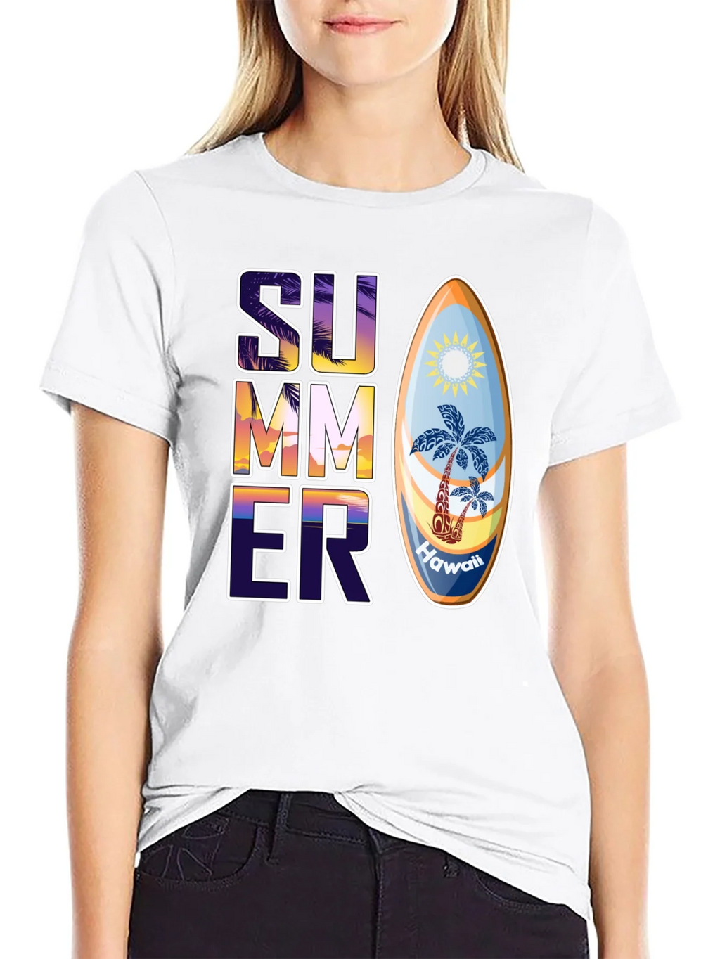 Summer Hawaii Surfboard Graphic T-Shirt product image 11