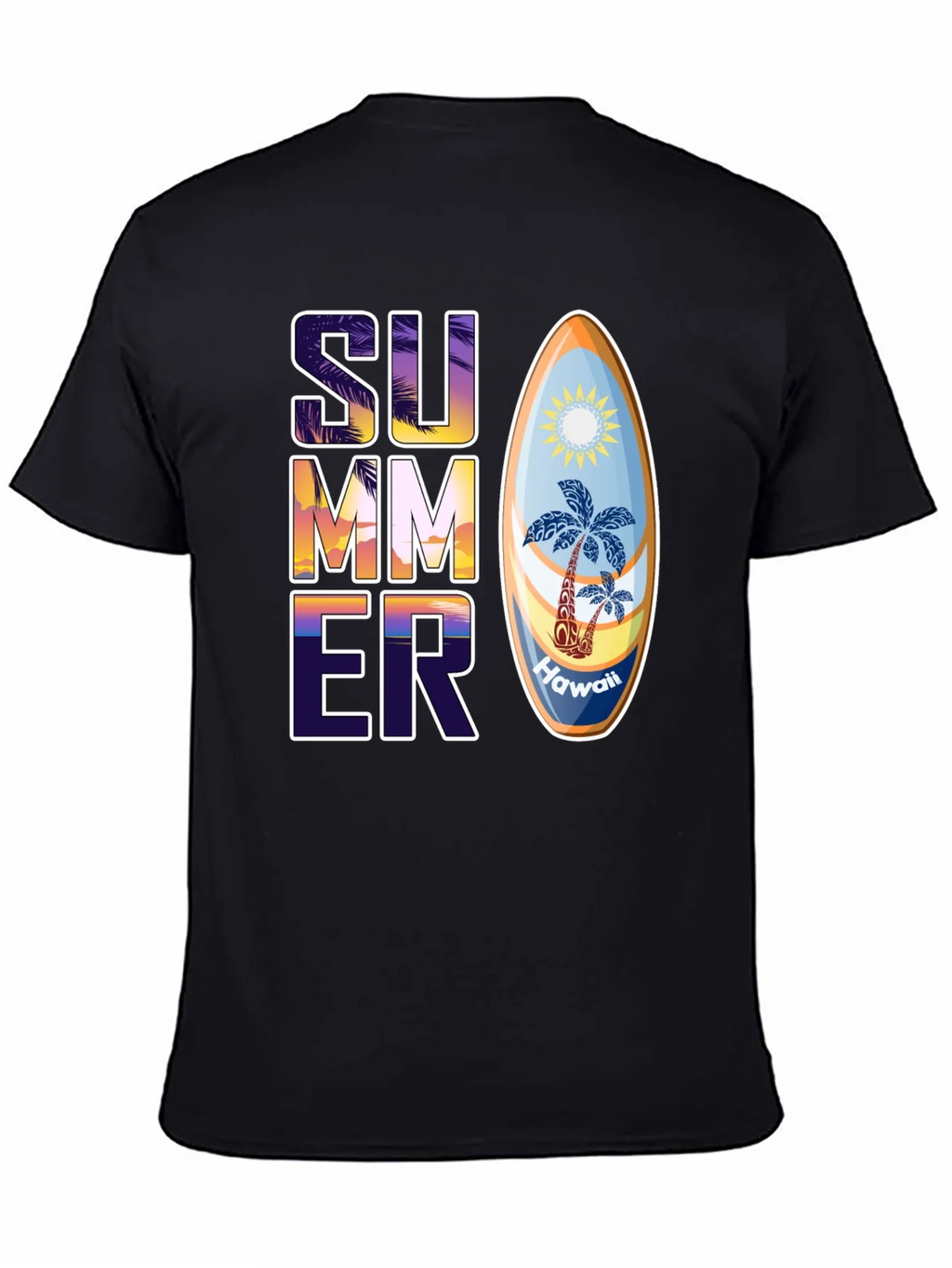 Summer Hawaii Surfboard Graphic T-Shirt product image 7