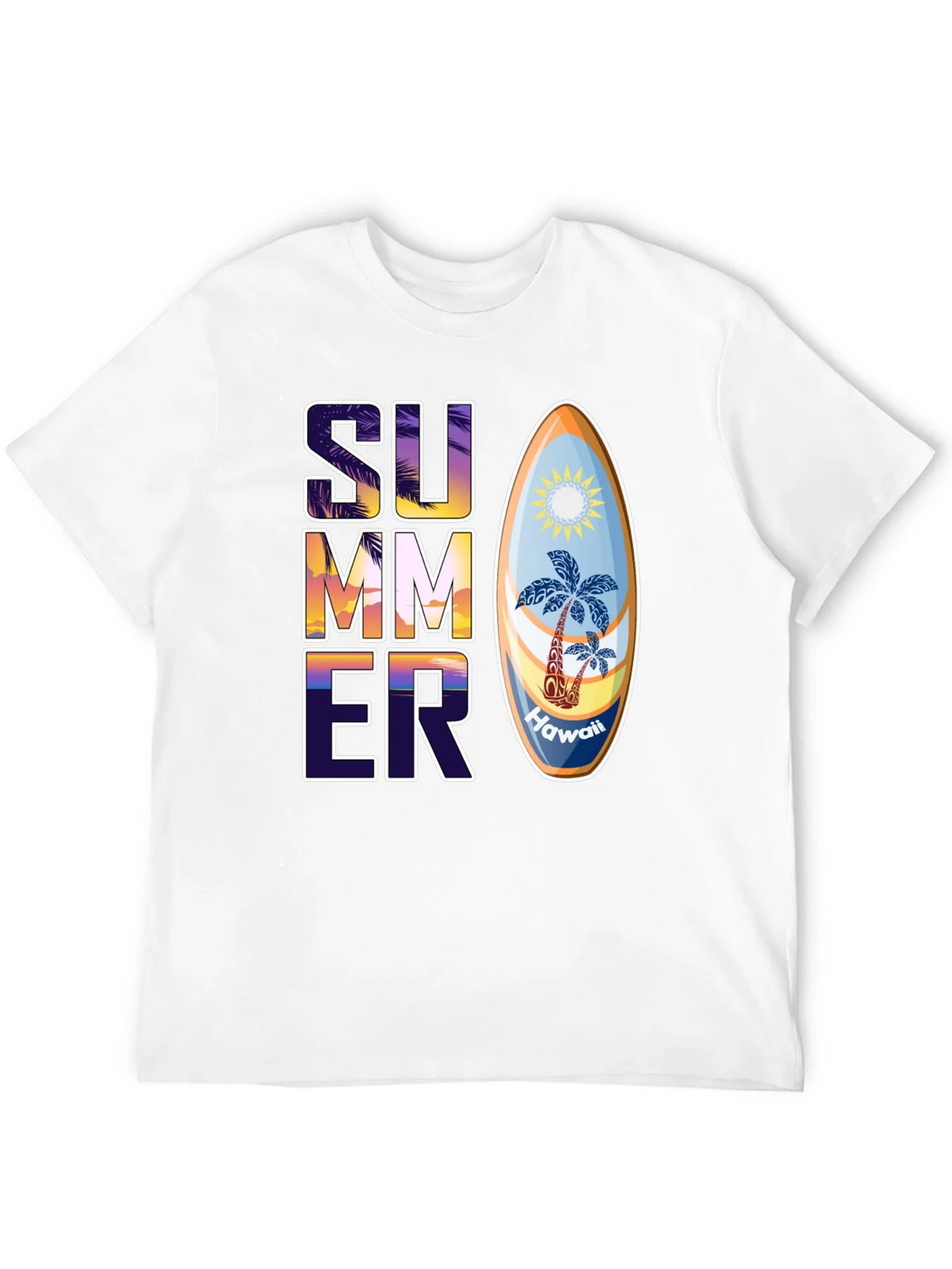 Summer Hawaii Surfboard Graphic T-Shirt product image 3