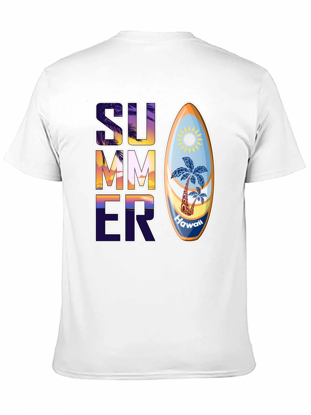 Summer Hawaii Surfboard Graphic T-Shirt product image 2