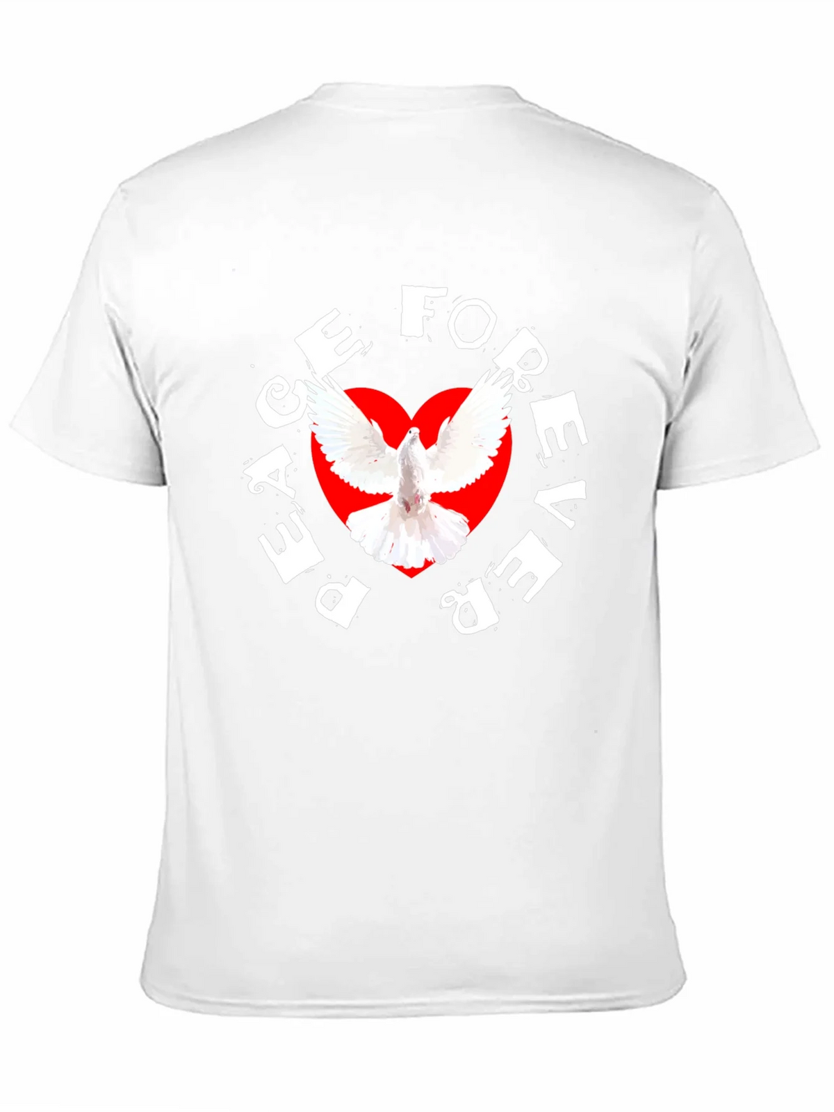 Peace Forever Black T-Shirt with Dove Graphic product image 10