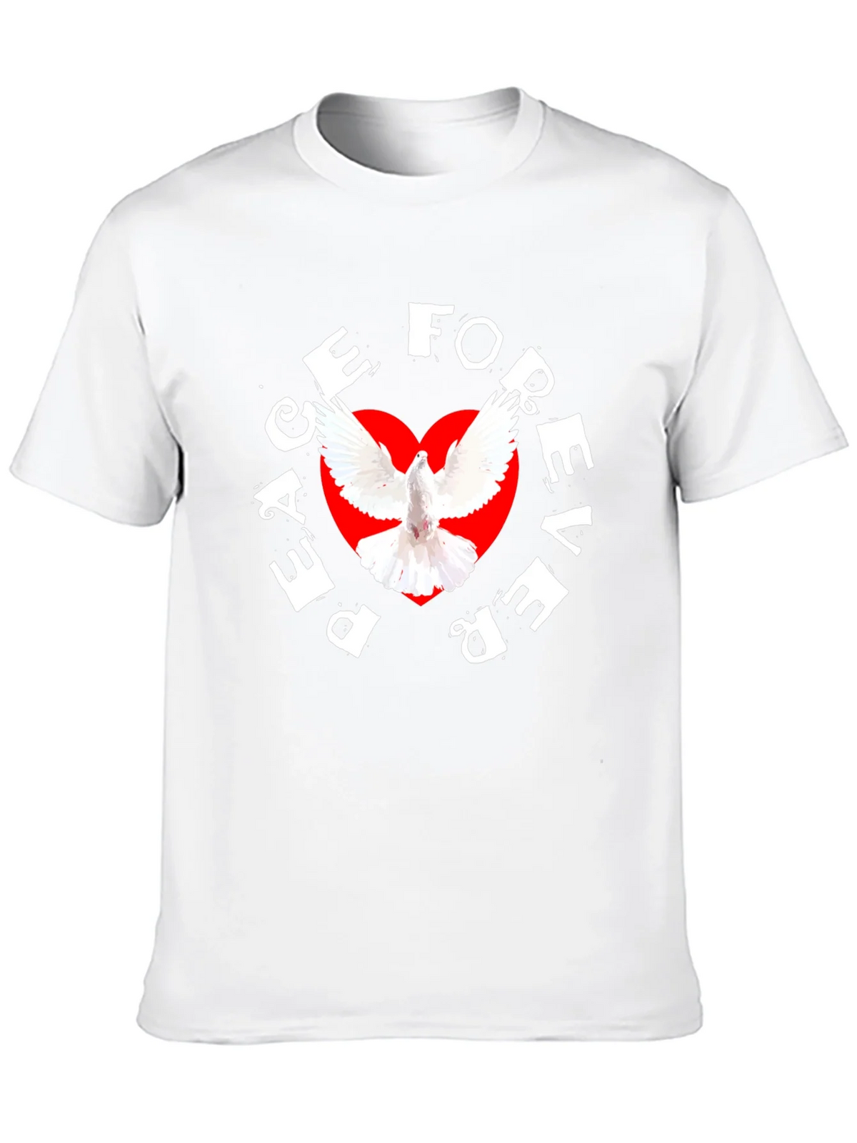 Peace Forever Black T-Shirt with Dove Graphic product image 9