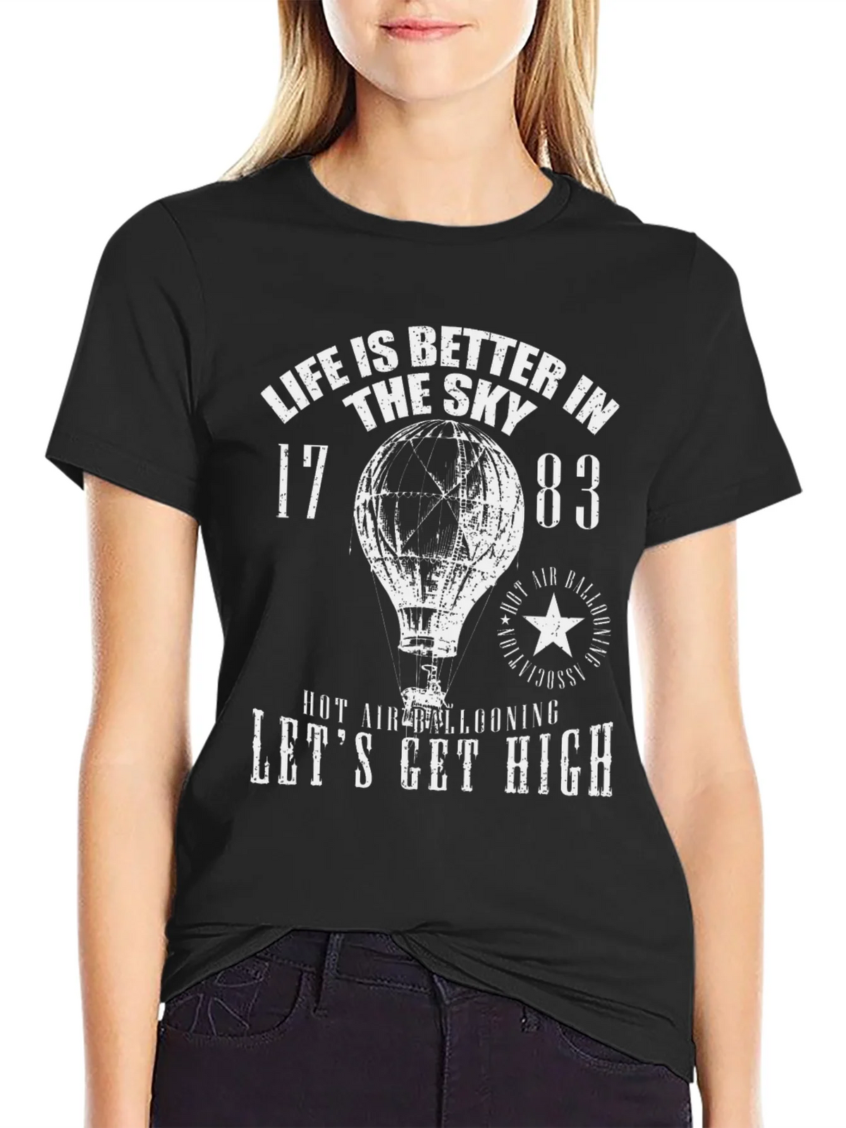 Life is Better in the Sky T-Shirt - Hot Air Ballooning product image 2