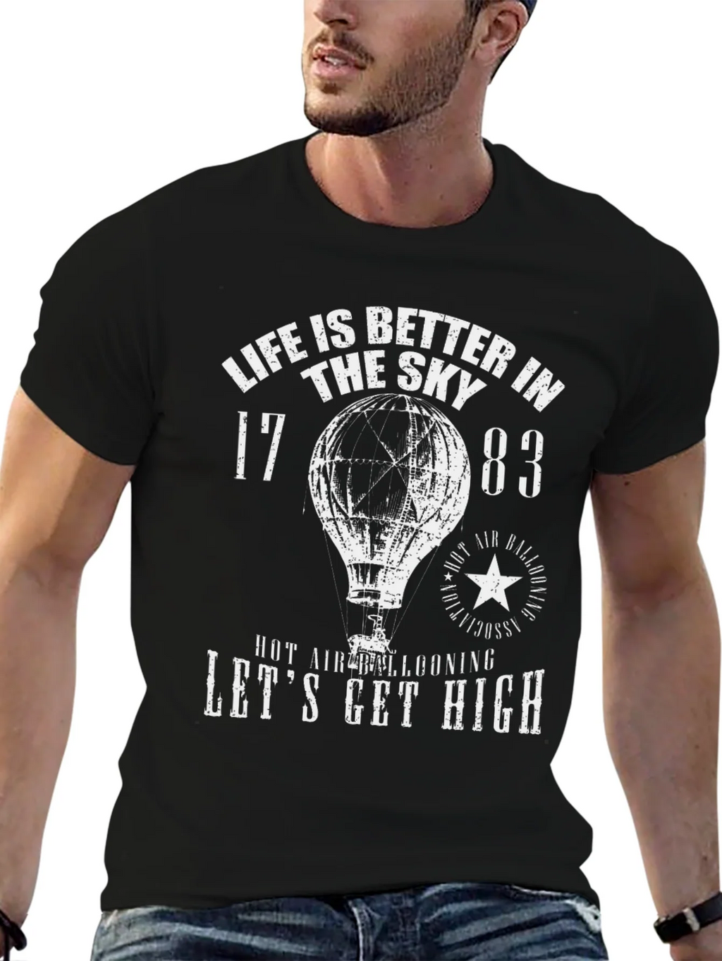 Life is Better in the Sky T-Shirt - Hot Air Ballooning product image 6