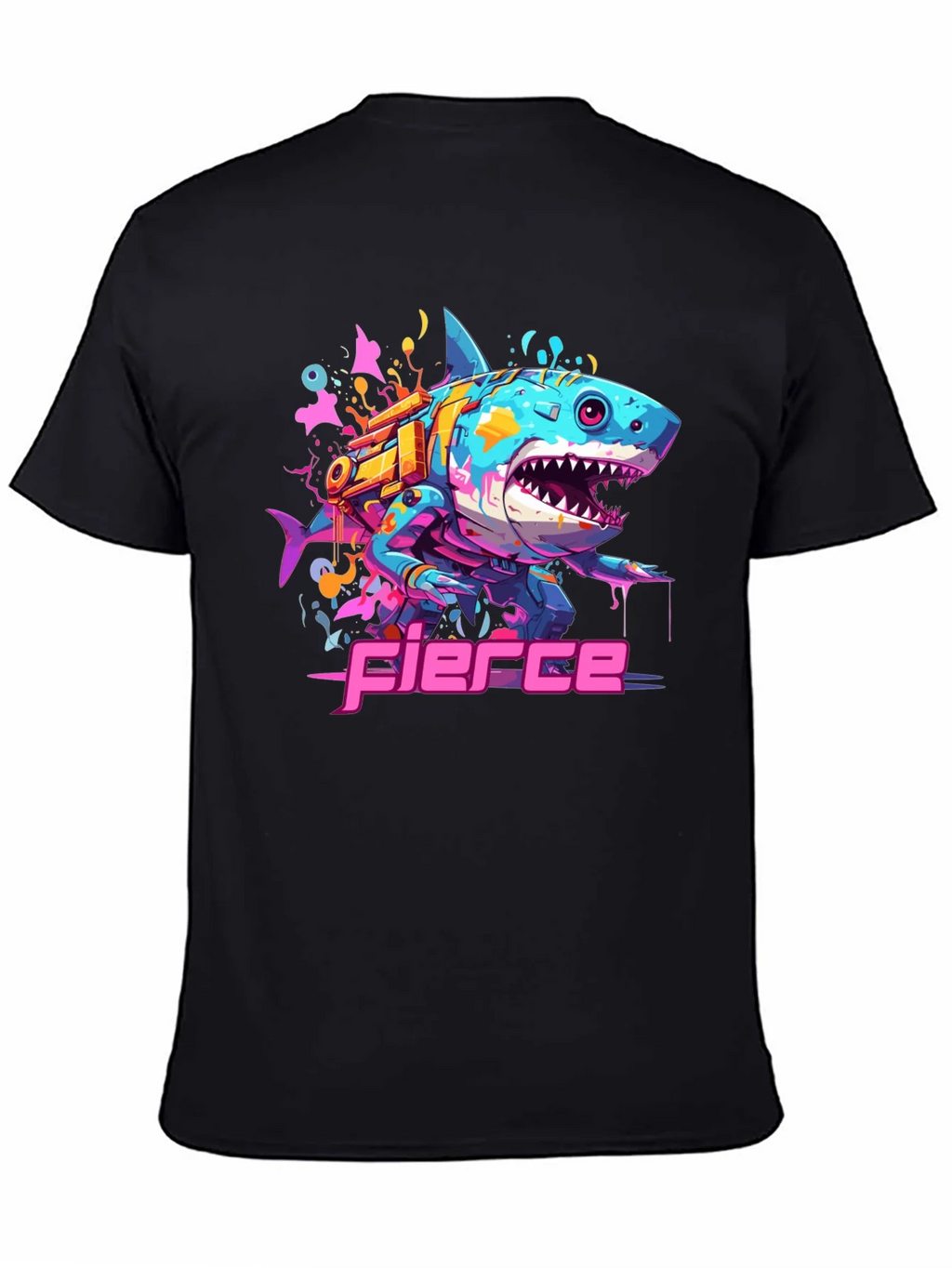 Fierce Cyberpunk Shark T-Shirt product image 7