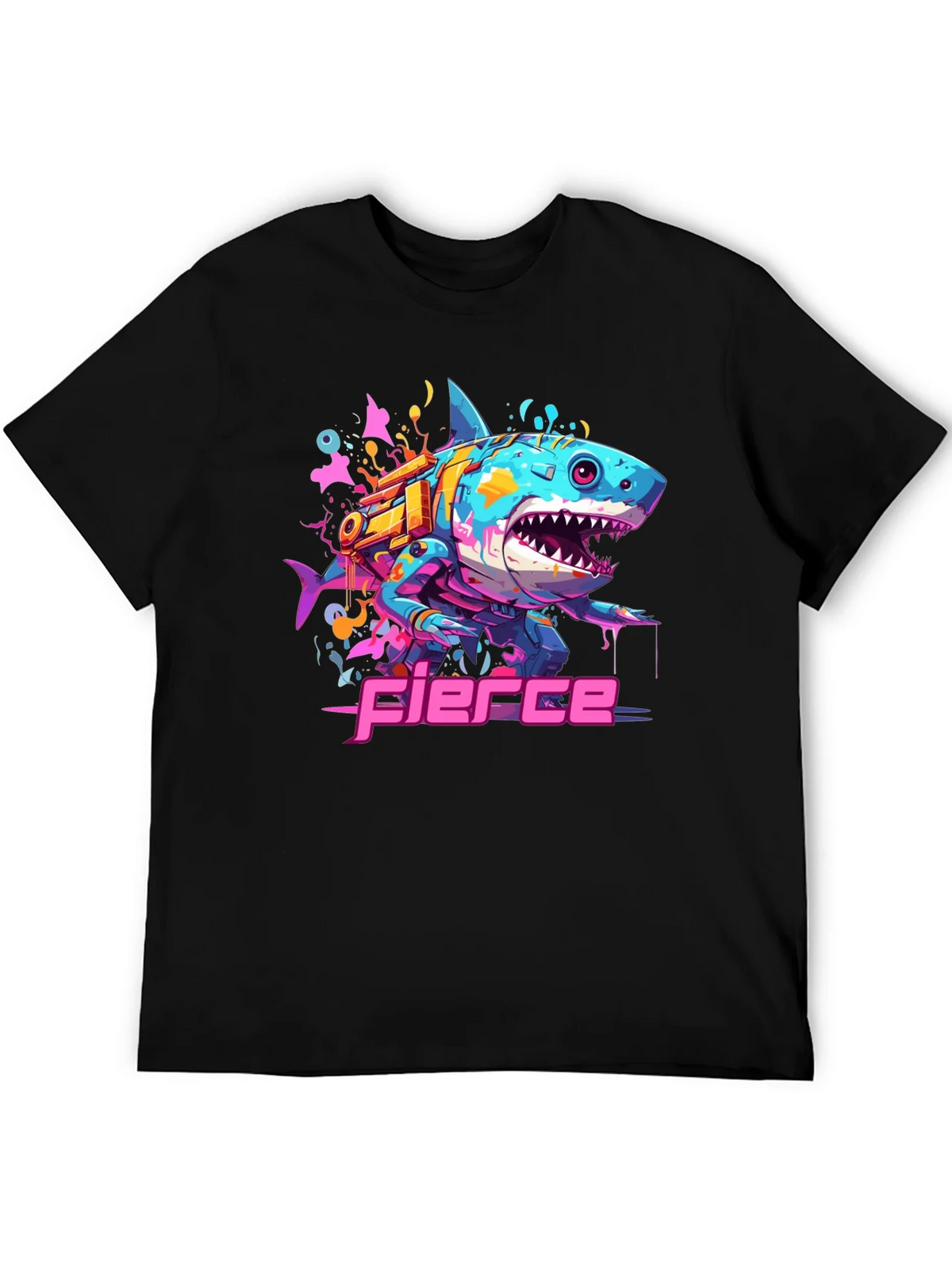 Fierce Cyberpunk Shark T-Shirt product image 8