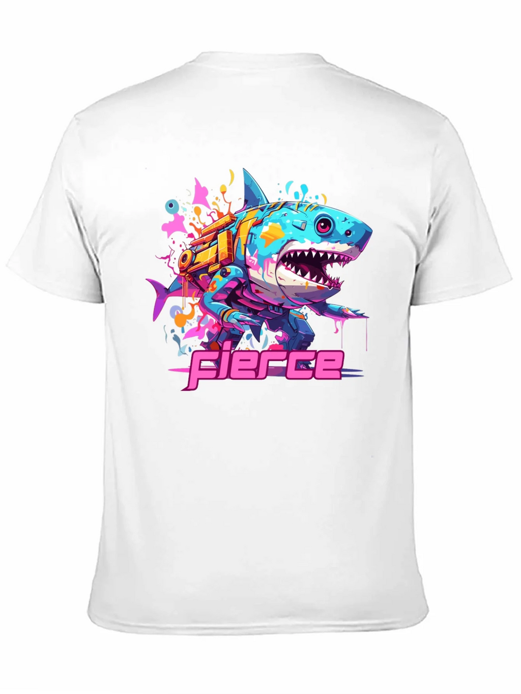Fierce Cyberpunk Shark T-Shirt product image 2
