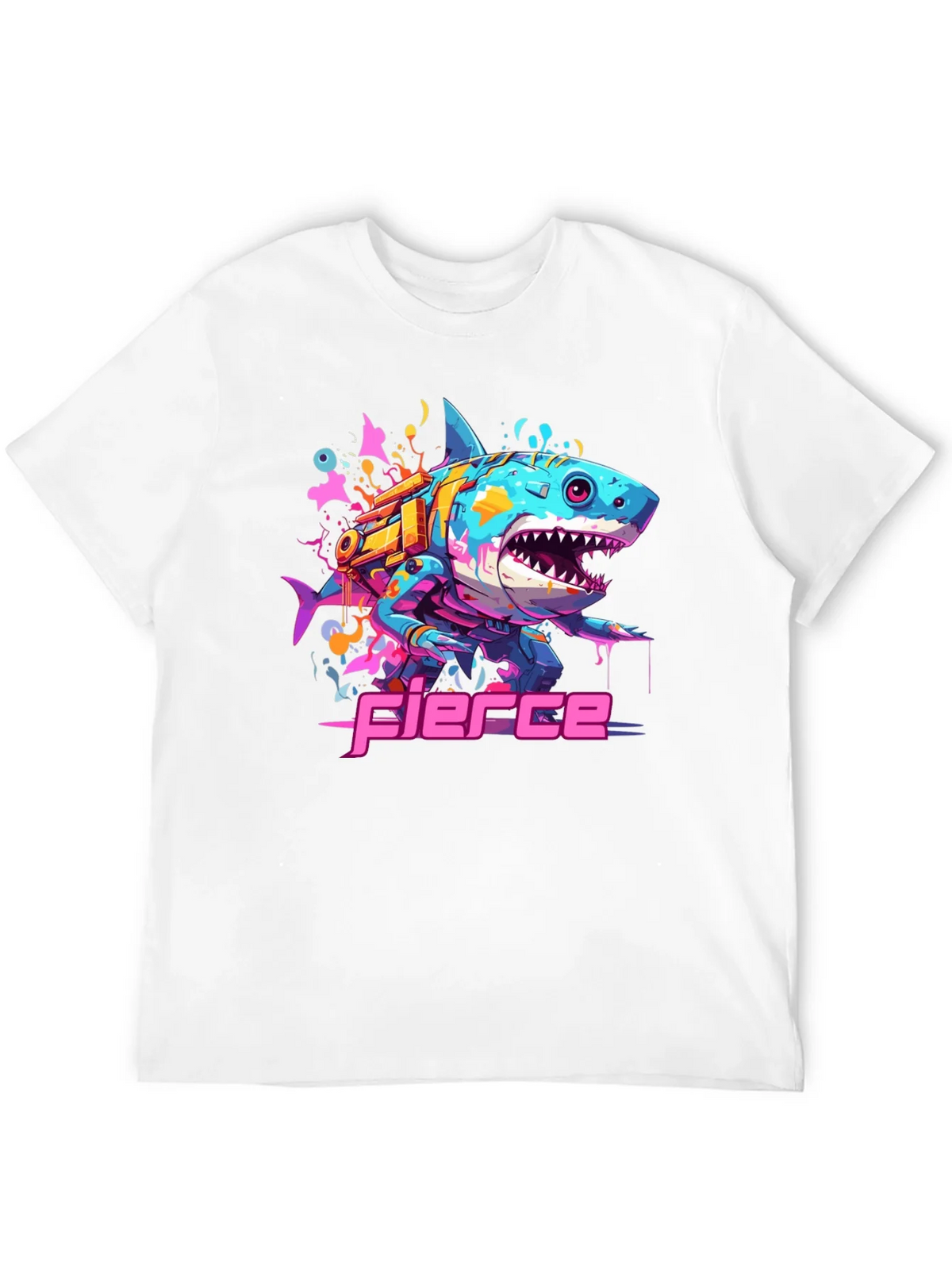 Fierce Cyberpunk Shark T-Shirt product image 3