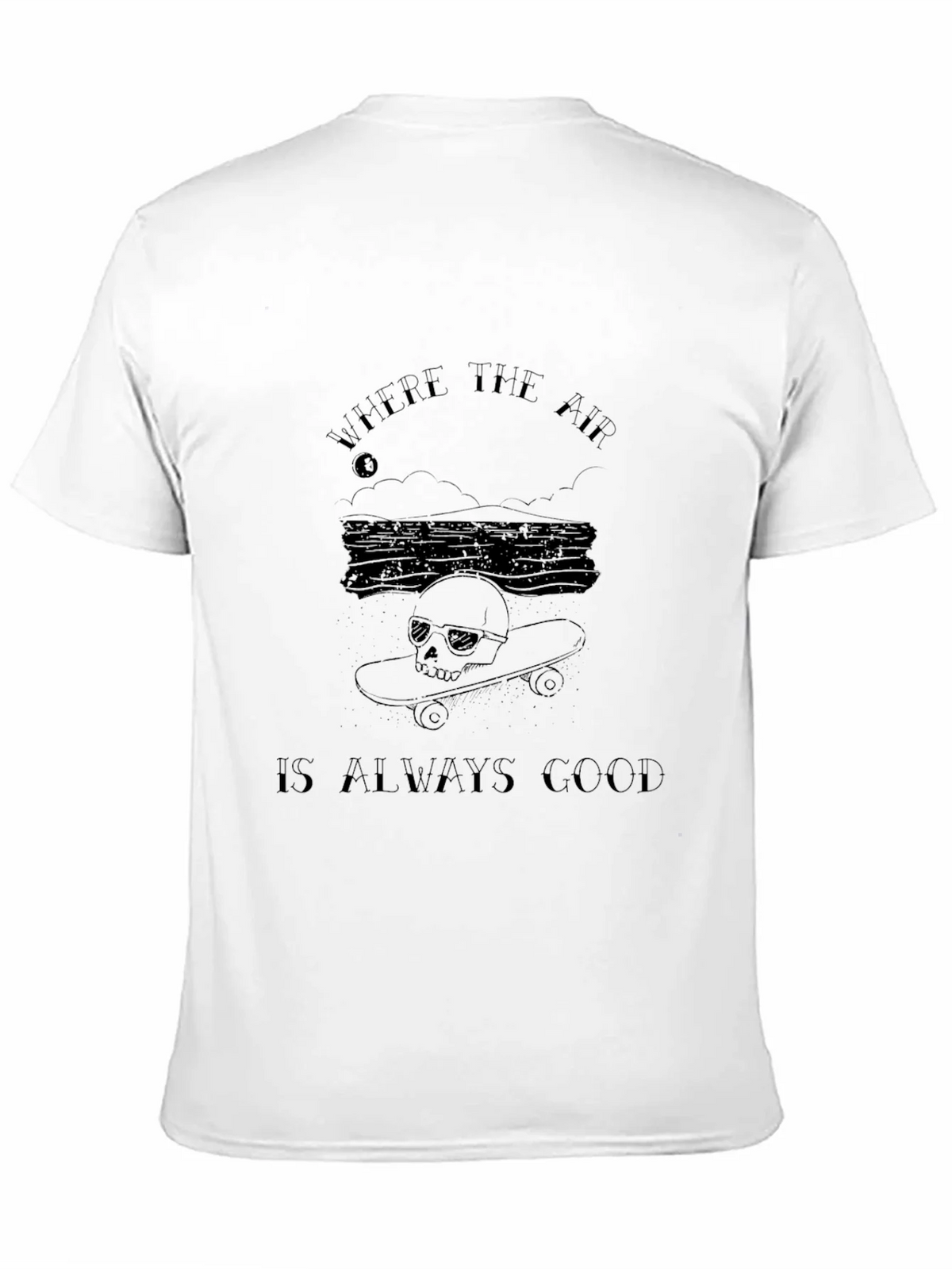 Skull Skateboard T-Shirt - Where the Air Is Always Good product image 10