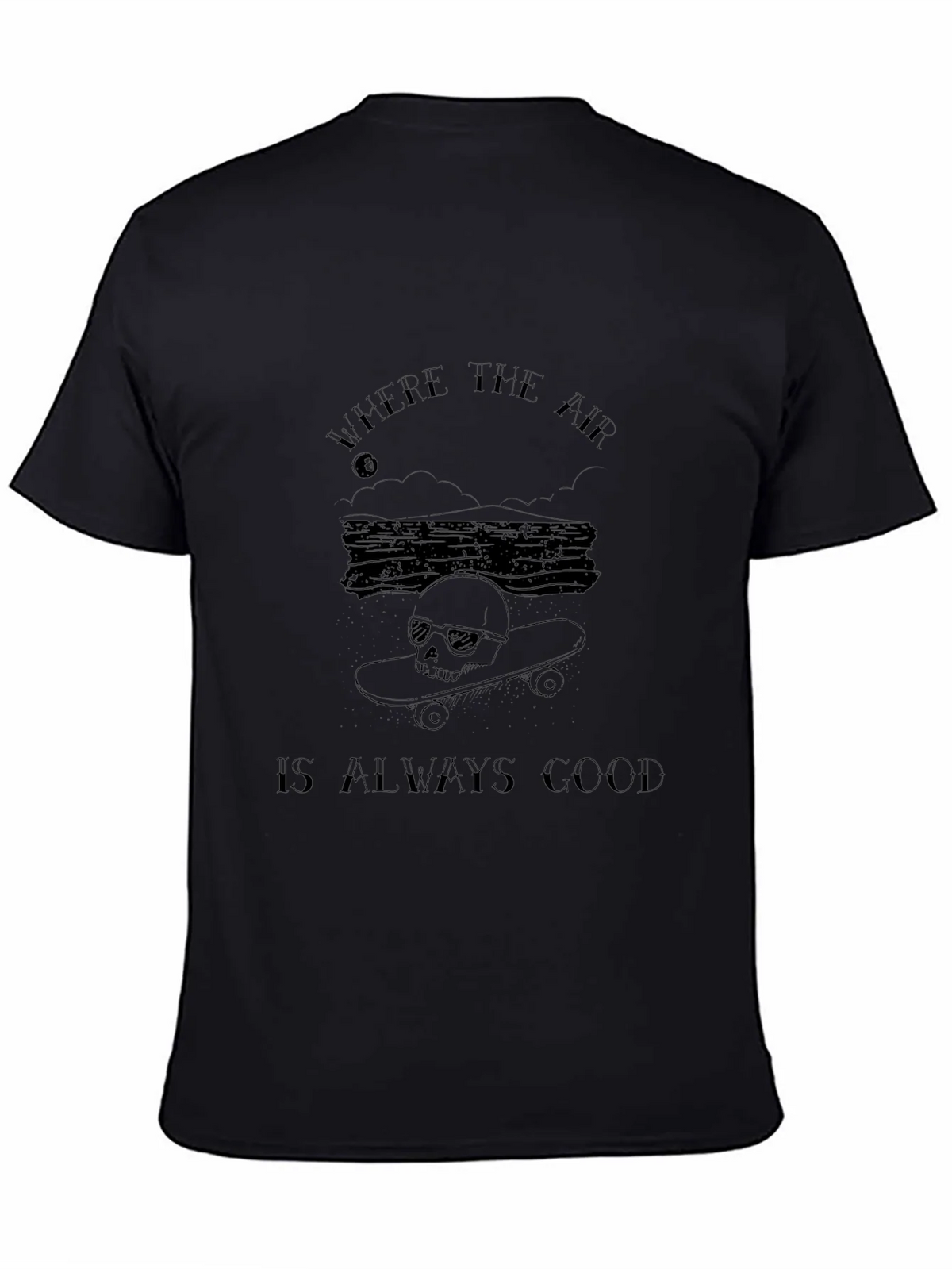 Skull Skateboard T-Shirt - Where the Air Is Always Good product image 4