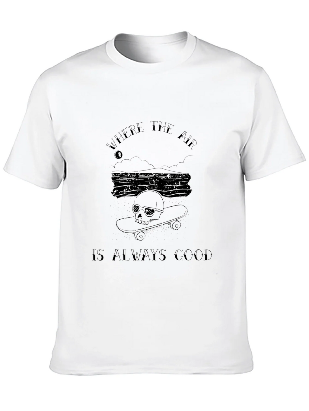 Skull Skateboard T-Shirt - Where the Air Is Always Good product image 9