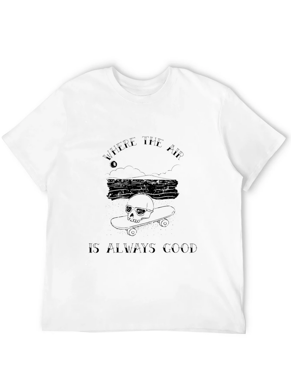 Skull Skateboard T-Shirt - Where the Air Is Always Good product image 11