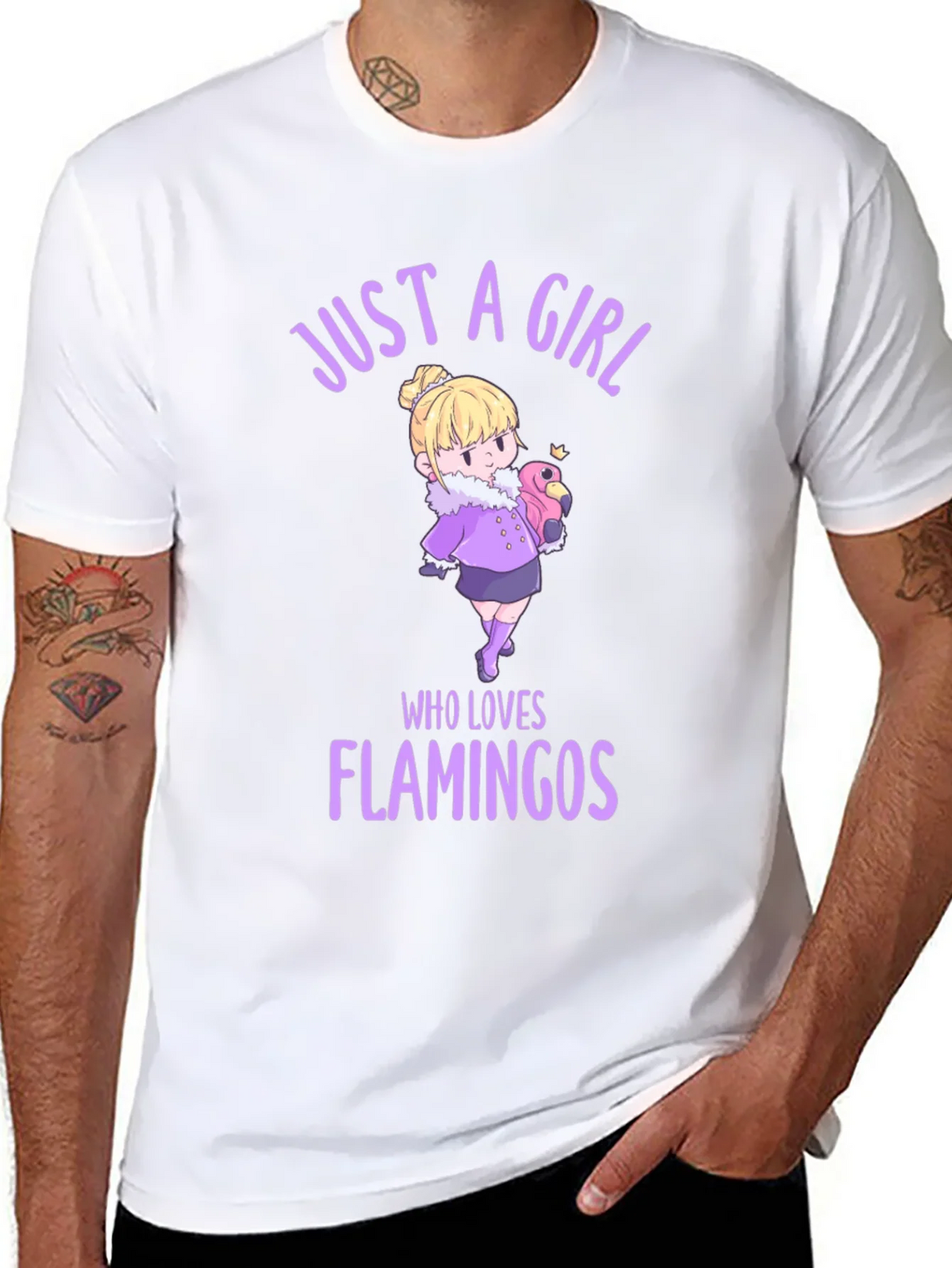 Girl Who Loves Flamingos Graphic T-Shirt product image 10