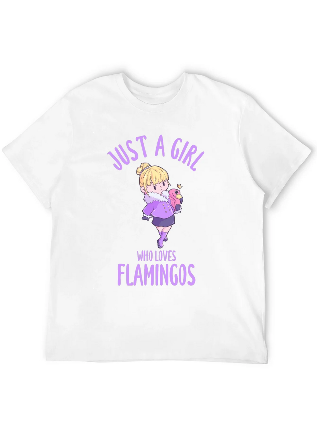 Girl Who Loves Flamingos Graphic T-Shirt product image 3