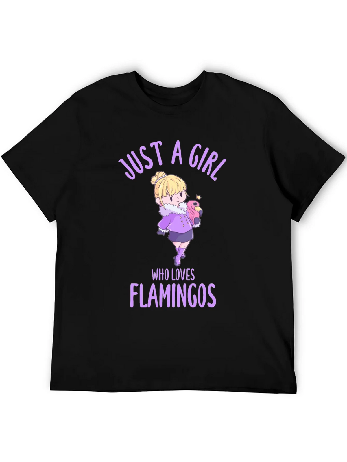 Girl Who Loves Flamingos Graphic T-Shirt product image 8