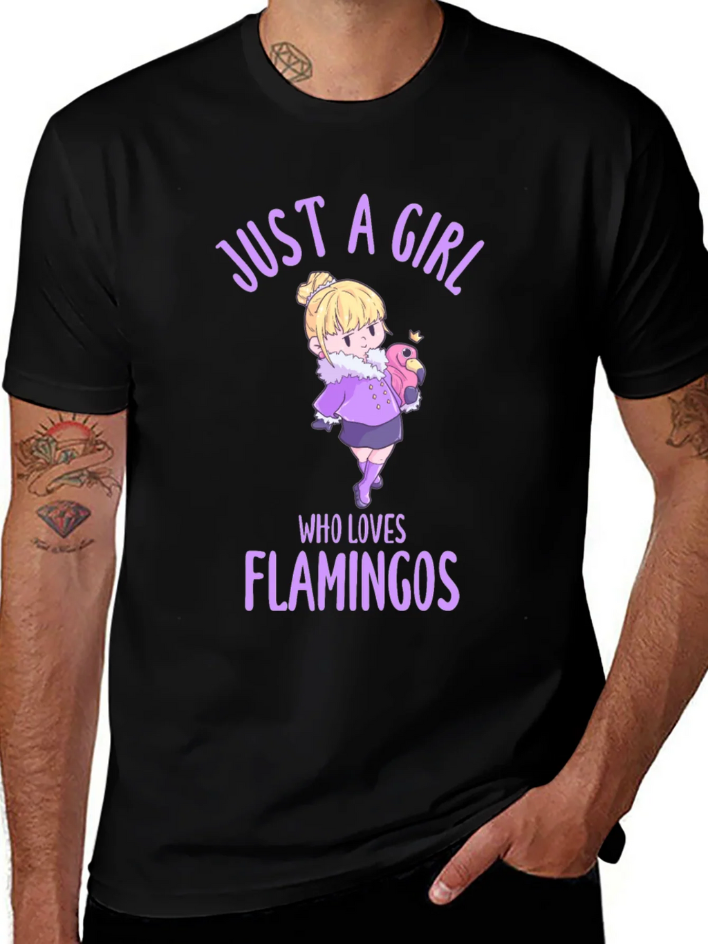 Girl Who Loves Flamingos Graphic T-Shirt product image 1