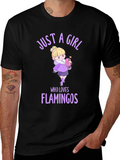 Girl Who Loves Flamingos Graphic T-Shirt product image 1