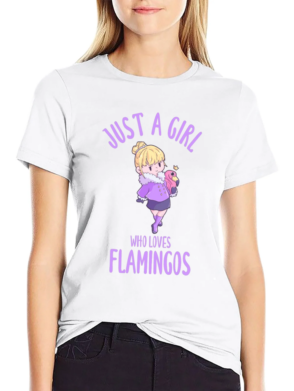 Girl Who Loves Flamingos Graphic T-Shirt product image 11