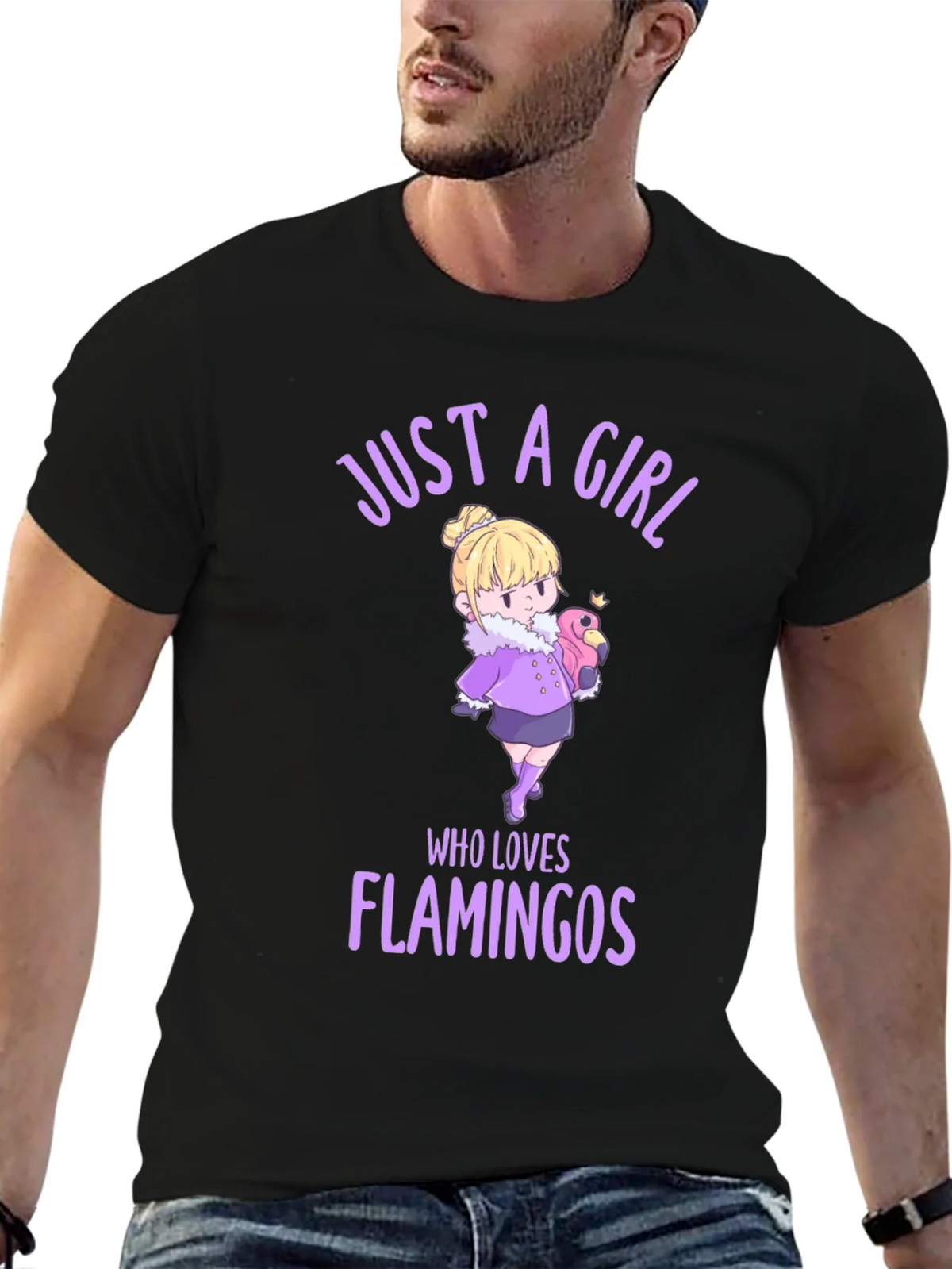 Girl Who Loves Flamingos Graphic T-Shirt product image 9