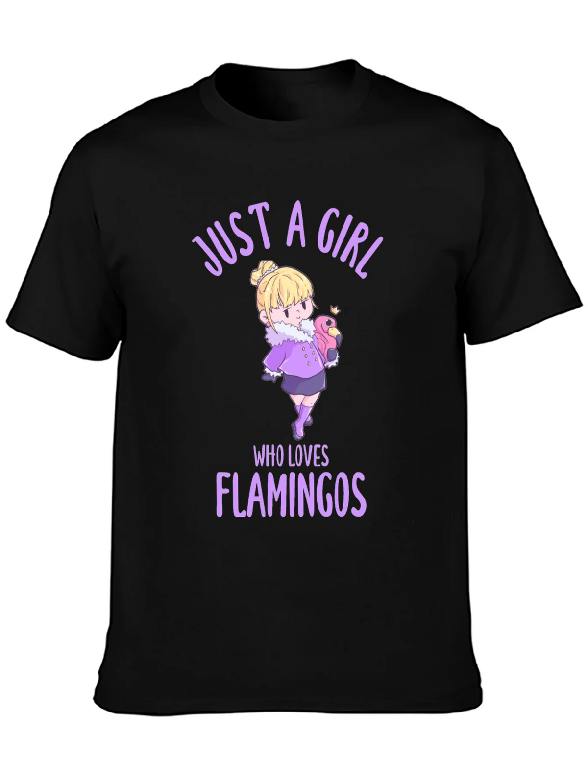 Girl Who Loves Flamingos Graphic T-Shirt product image 6