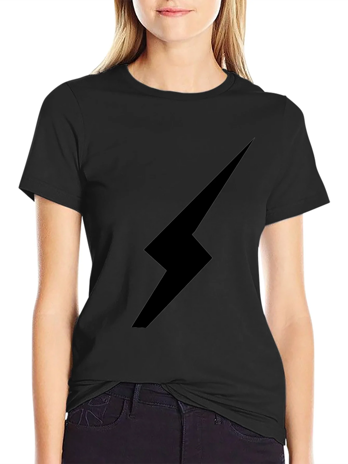 Black Lightning Bolt Graphic Tee - Stylish & Edgy product image 5