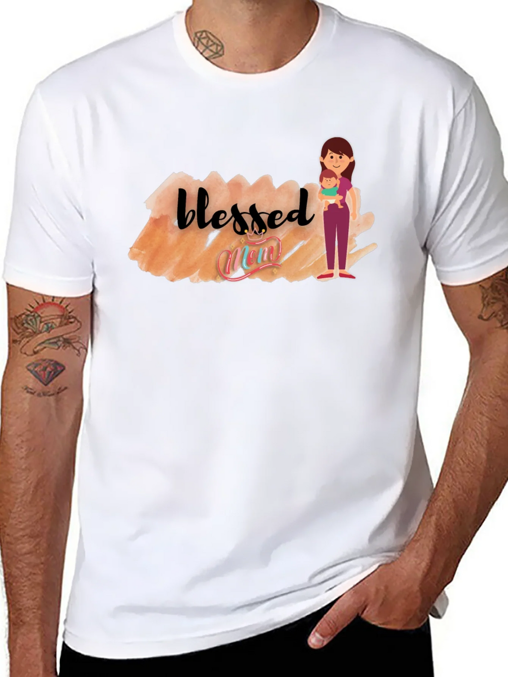 Blessed Mom Graphic T-Shirt product image 7