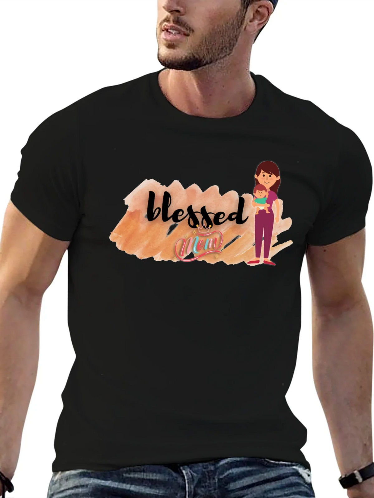 Blessed Mom Graphic T-Shirt product image 6