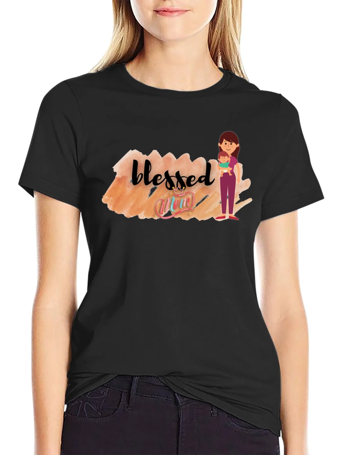 Blessed Mom Graphic T-Shirt product image 2