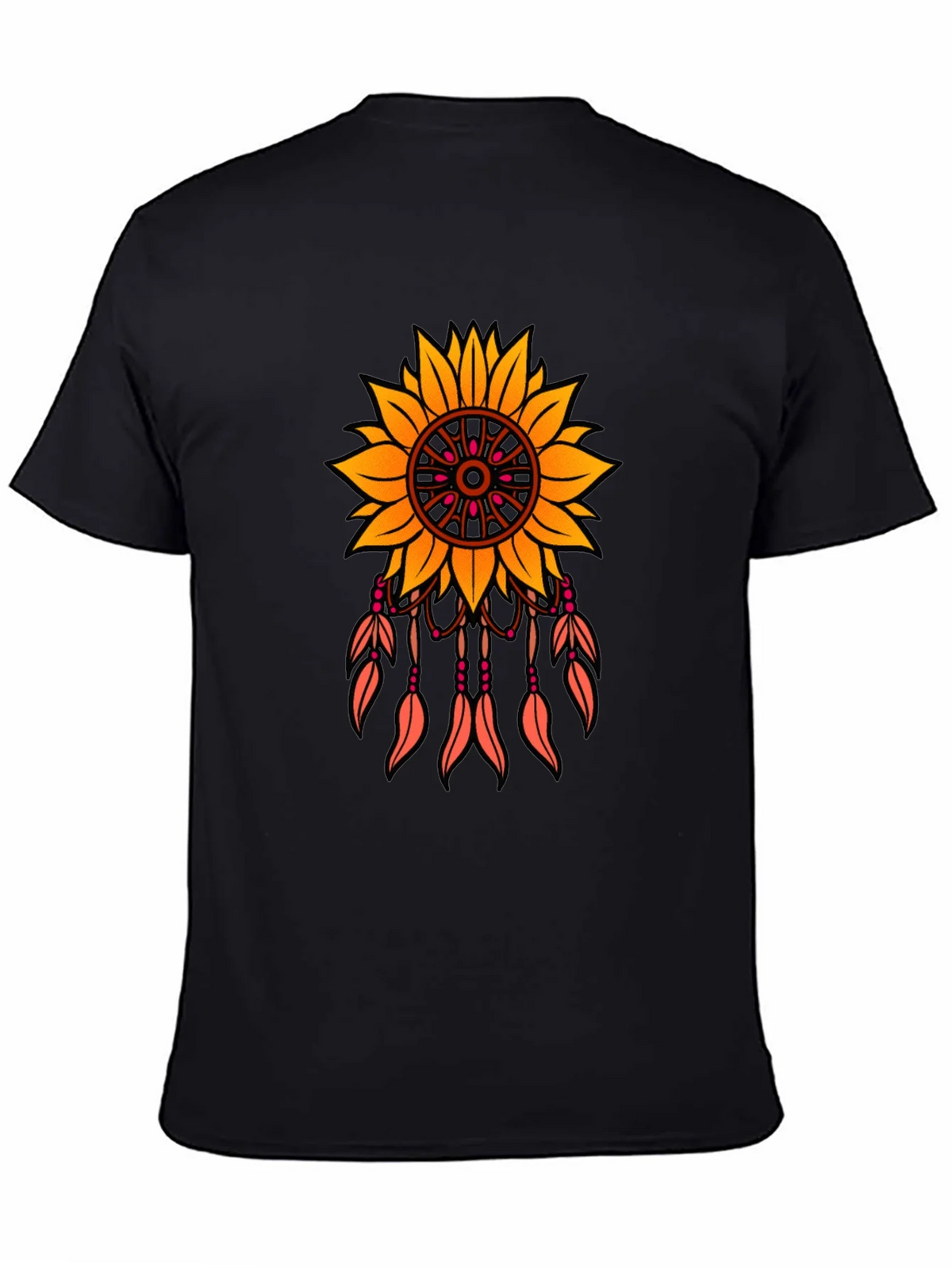 Sunflower Dreamcatcher Graphic T-Shirt - Black product image 4