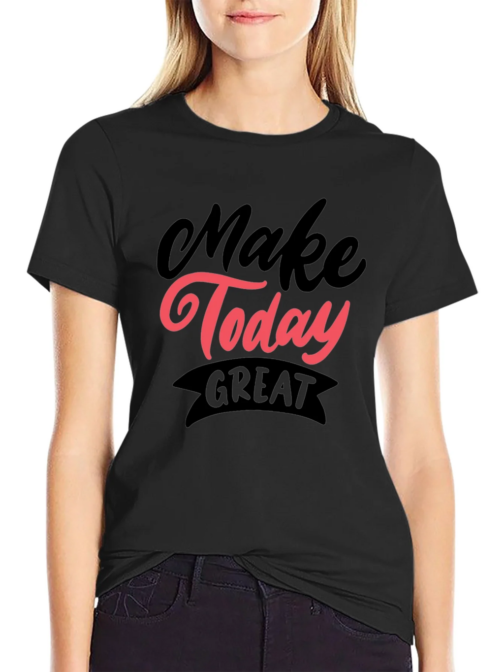 Make Today Great Graphic Tee - Black product image 5