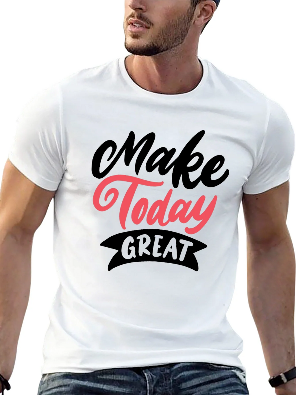 Make Today Great Graphic Tee - Black product image 4
