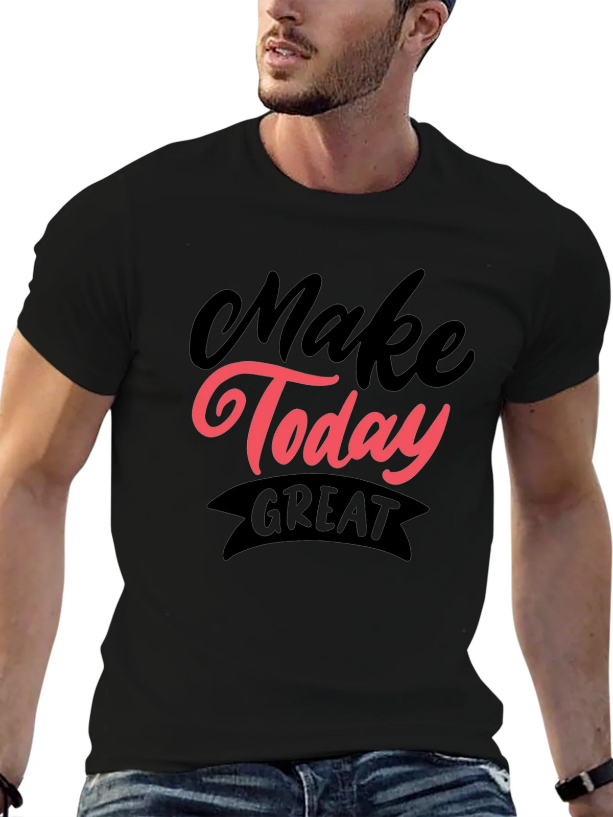 Make Today Great Graphic Tee - Black product image 9