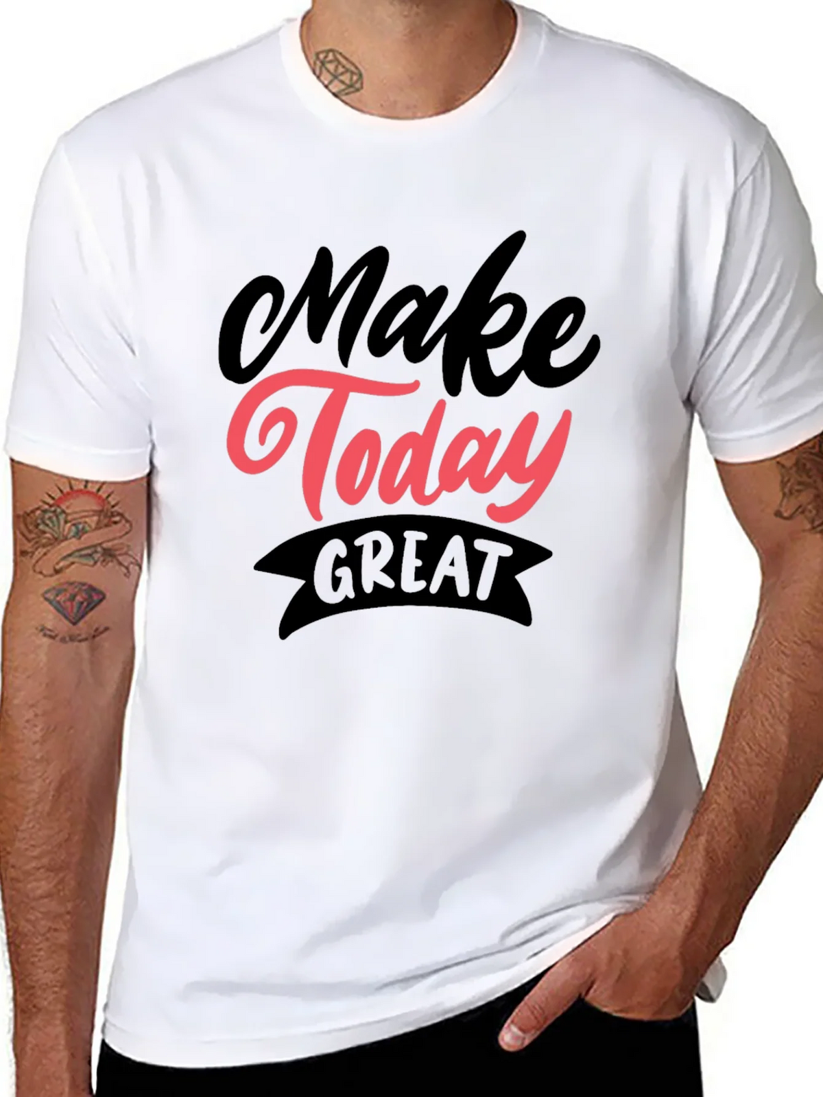 Make Today Great Graphic Tee - Black product image 10