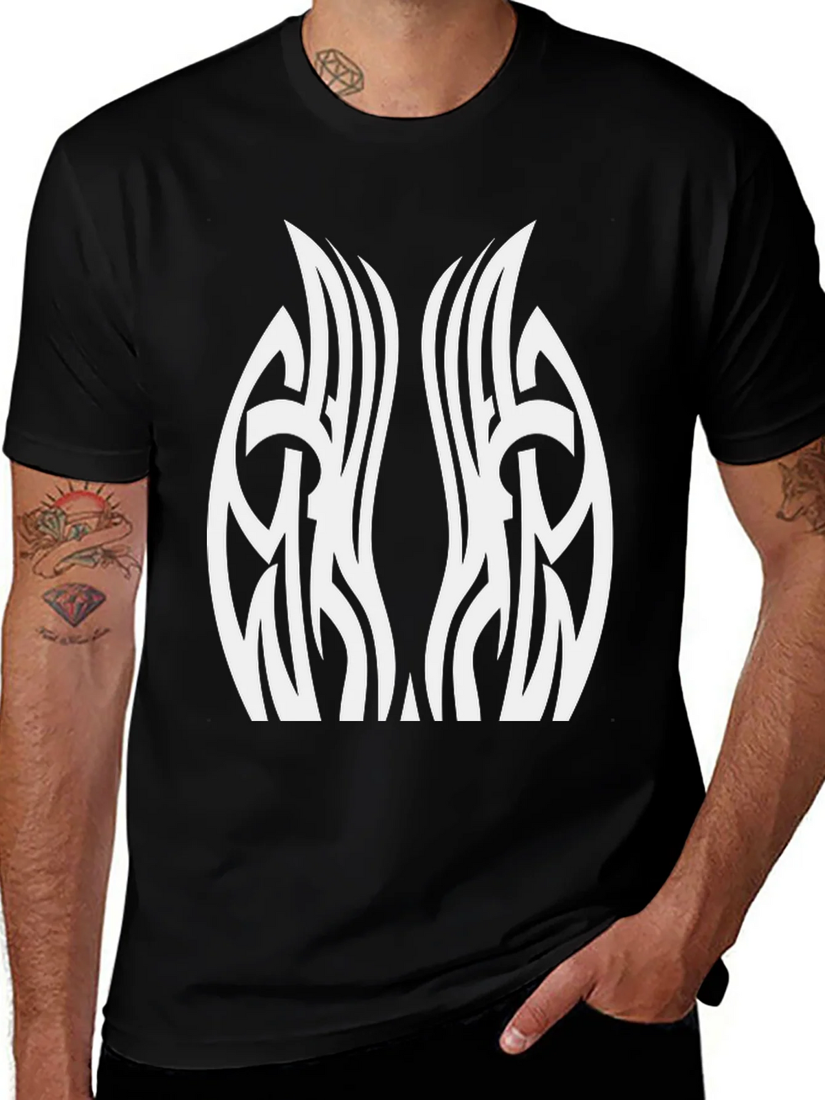 Tribal Graphic Black T-Shirt product image 1