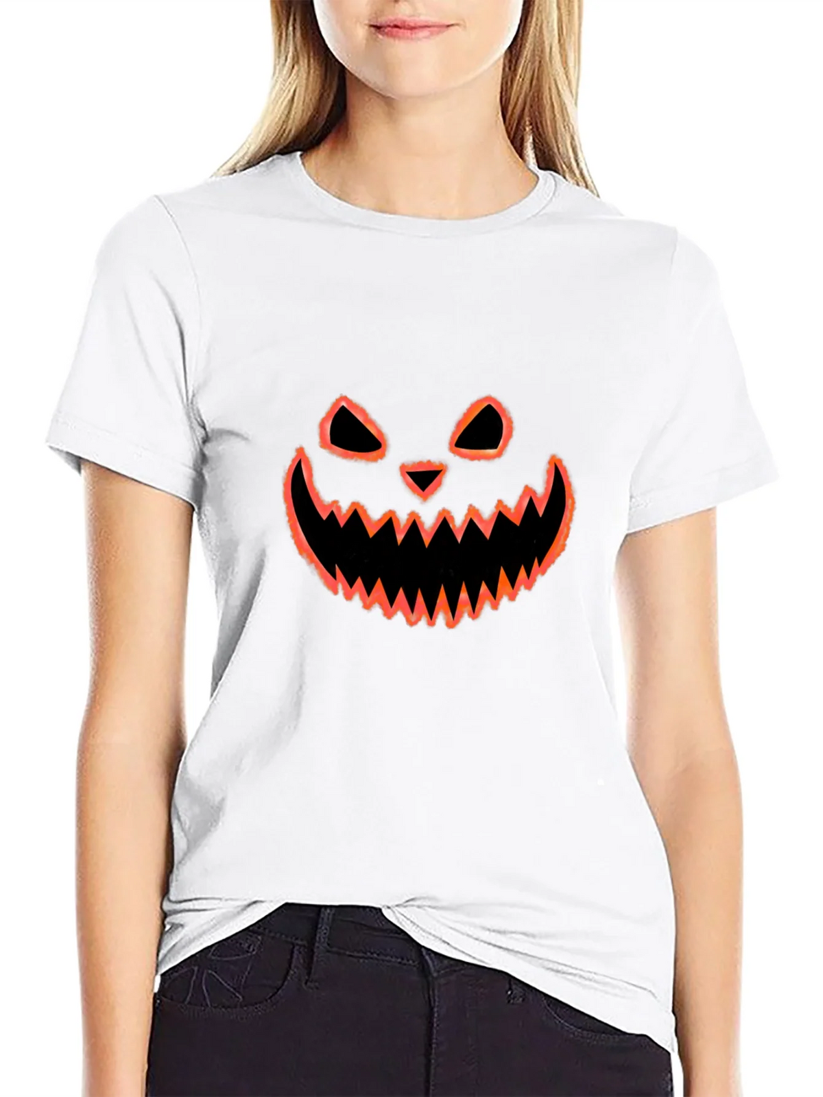 Halloween Pumpkin Face Graphic Tee product image 8