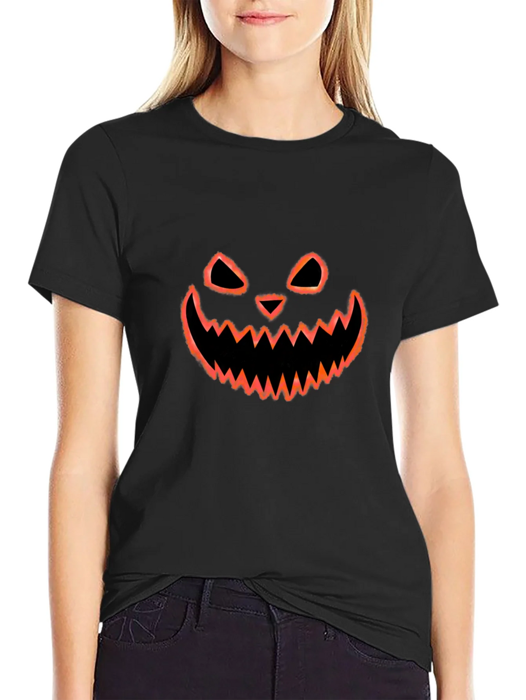 Halloween Pumpkin Face Graphic Tee product image 2