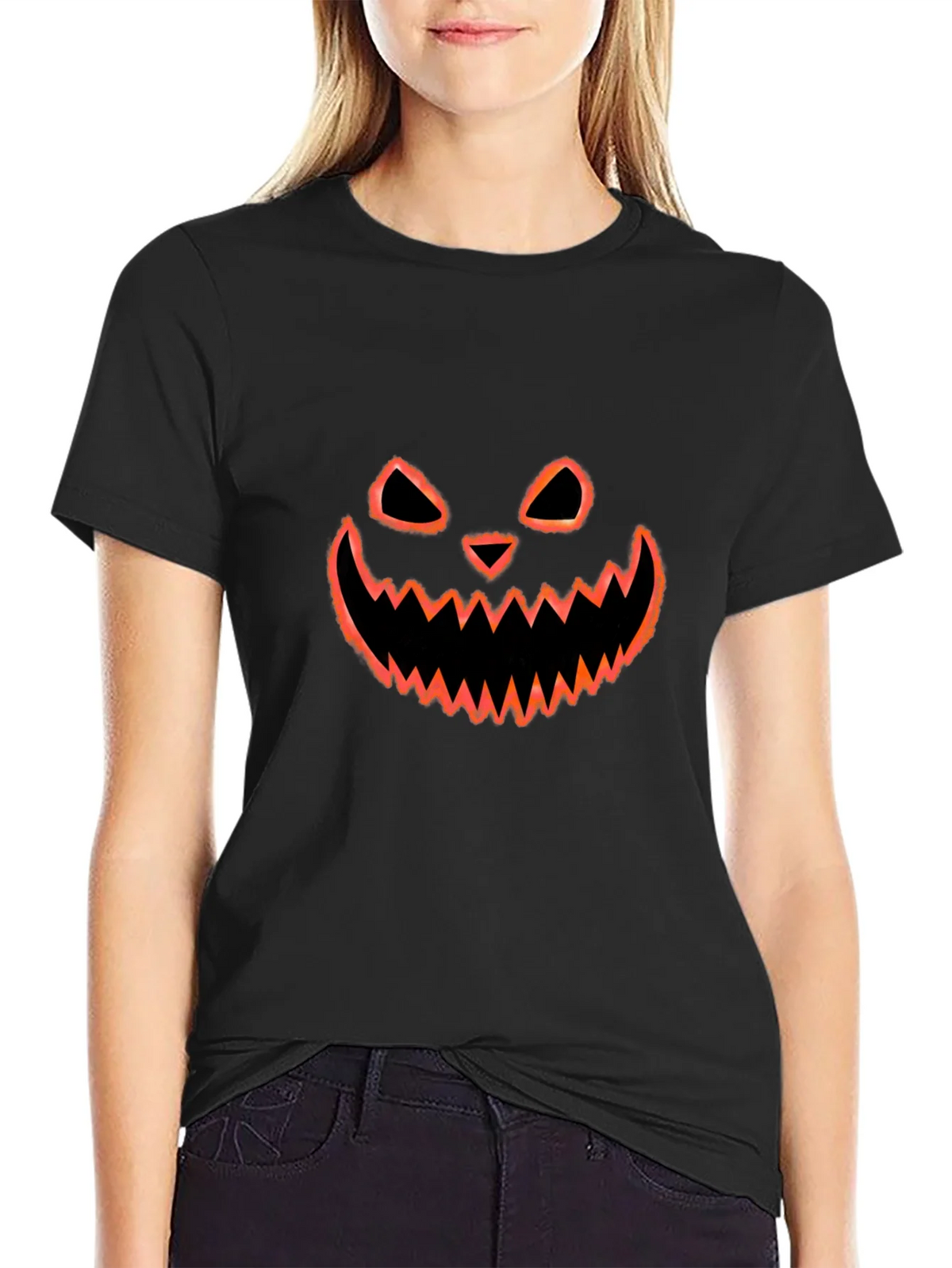 Halloween Pumpkin Face Graphic Tee product image 2