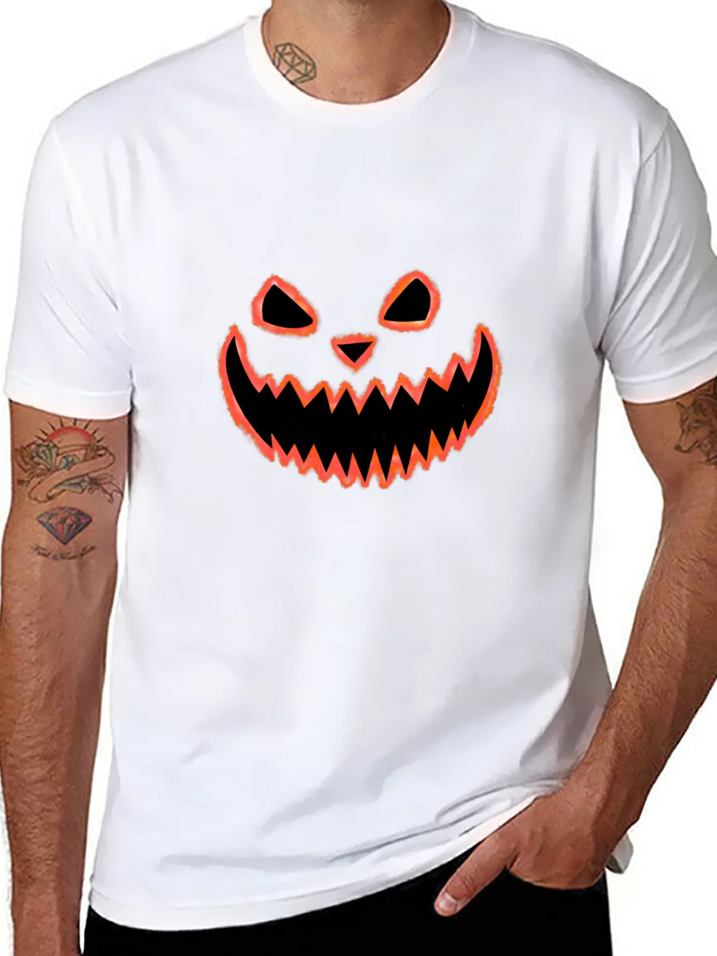 Halloween Pumpkin Face Graphic Tee product image 7