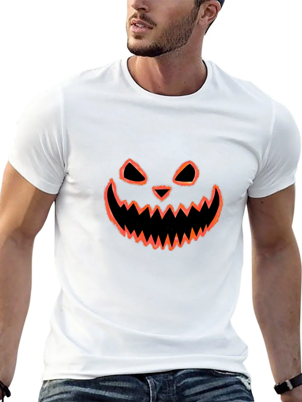 Halloween Pumpkin Face Graphic Tee product image 12
