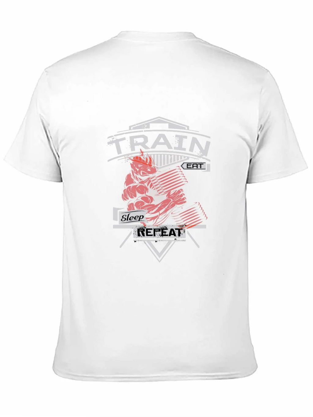Train Eat Sleep Repeat Gym Workout Black T-Shirt product image 10
