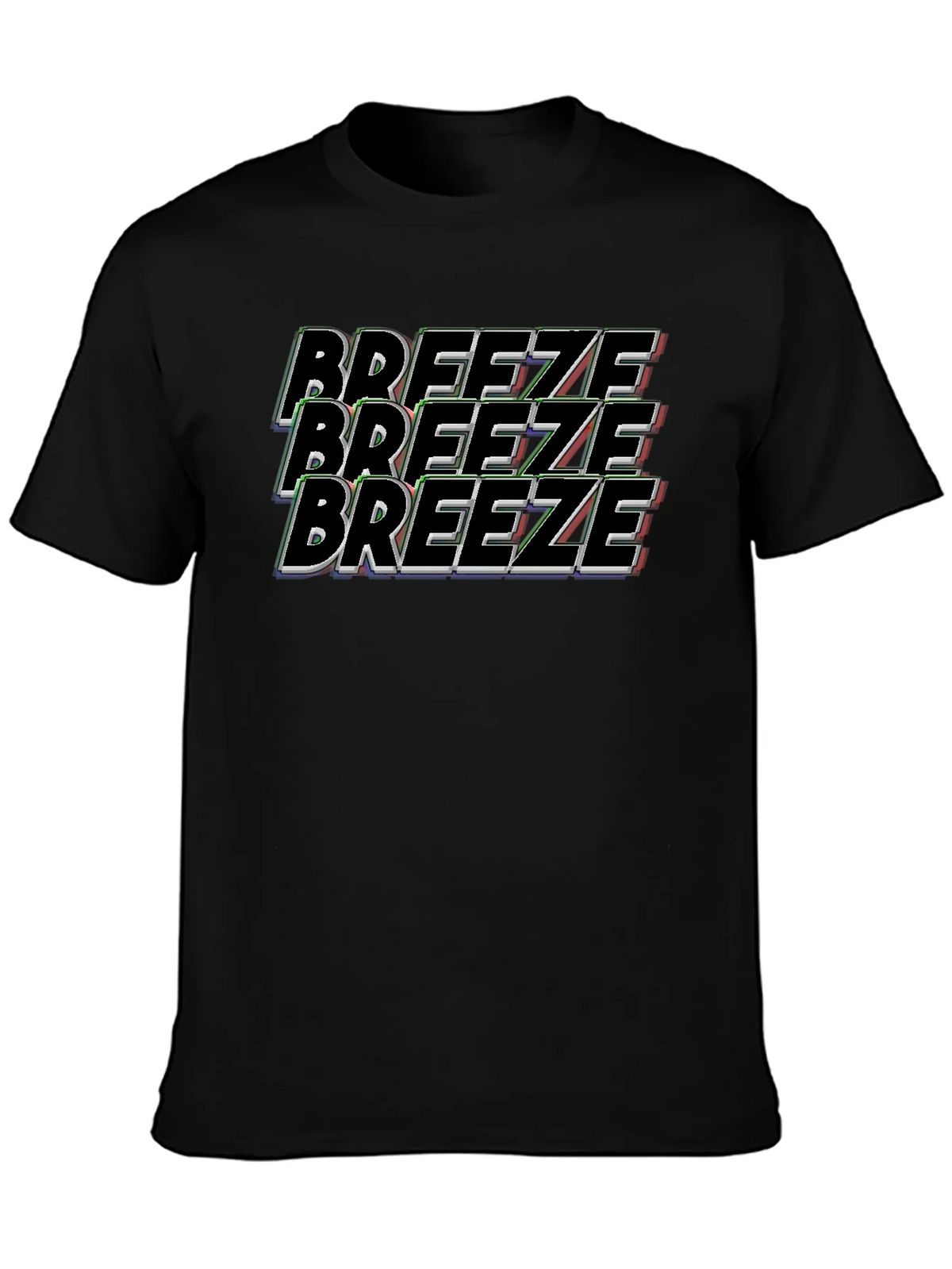 Breeze Graphic Tee - Black Cotton T-Shirt product image 3
