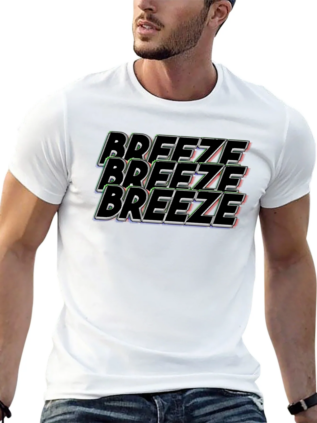 Breeze Graphic Tee - Black Cotton T-Shirt product image 12