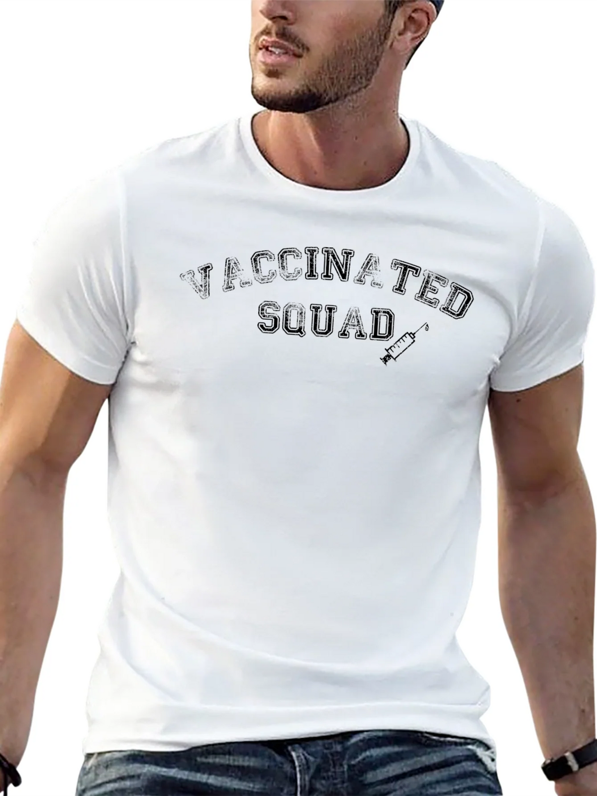 Vaccinated Squad T-Shirt - Classic Crew Neck Tee product image 12