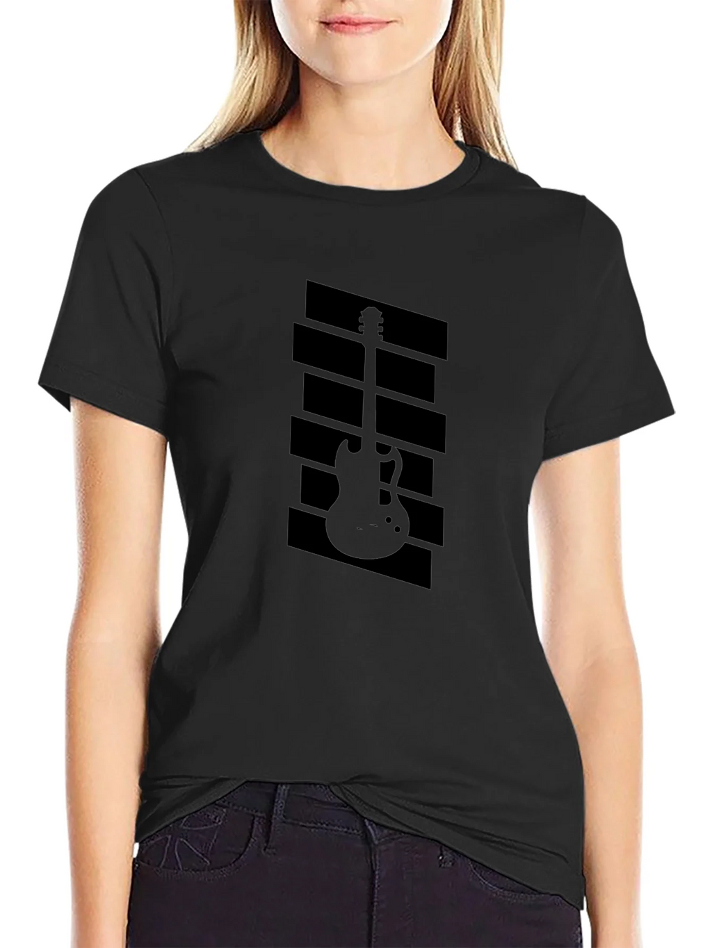 Guitar Graphic Black T-Shirt - Musician Style product image 2